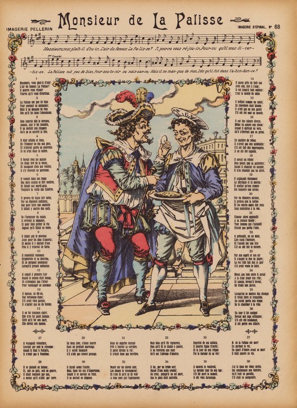 Monsieur de la Palisse (gravura a cores) de (after) French School