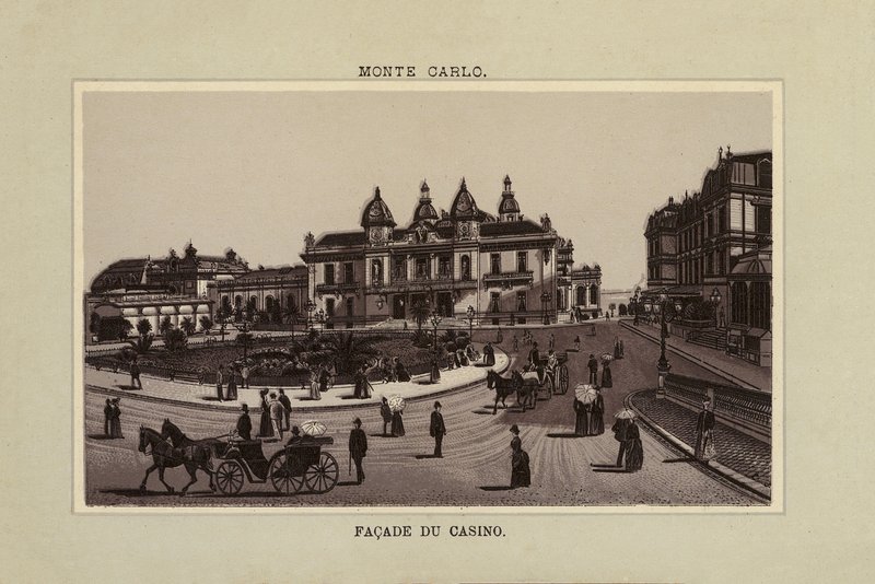 Monte Carlo, Facade du Casino (litho) de (after) French School