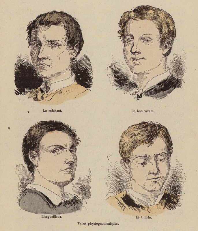 Tipos fisionómicos (gravura a cores) de (after) French School