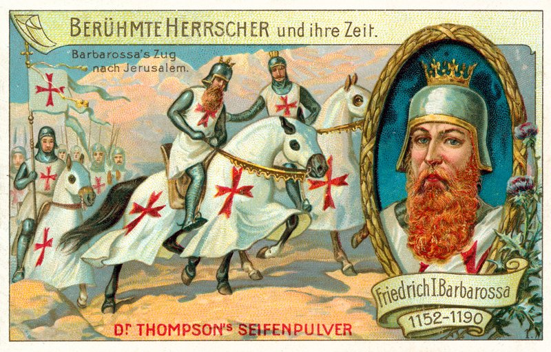 A viagem de Frederick Barbarossa a Jerusalém, 3ª Cruzada de (after) German School