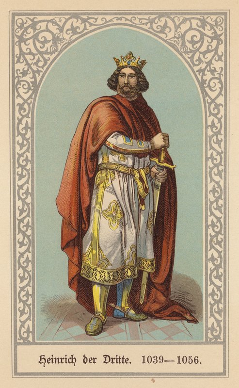 Henrique III, Sacro Imperador Romano-Germânico (litografia a cores) de (after) German School