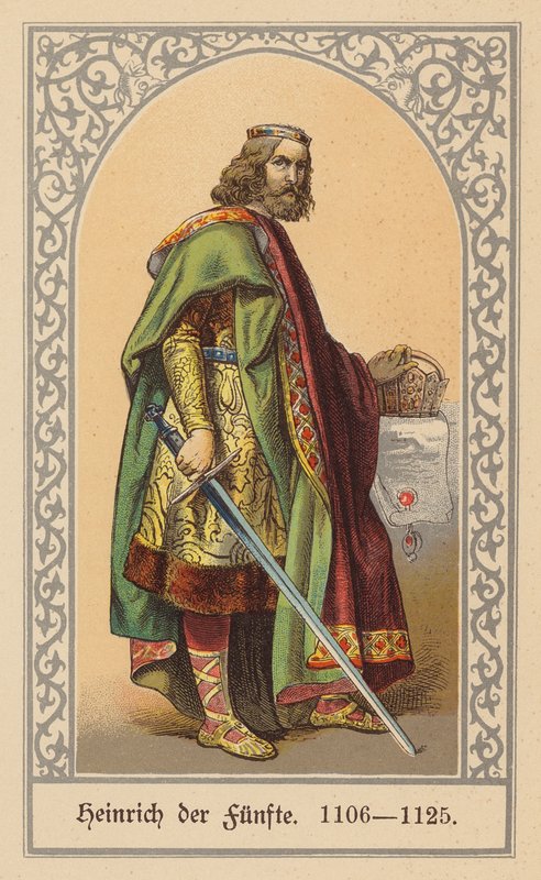 Henrique V, Sacro Imperador Romano-Germânico (litografia a cores) de (after) German School