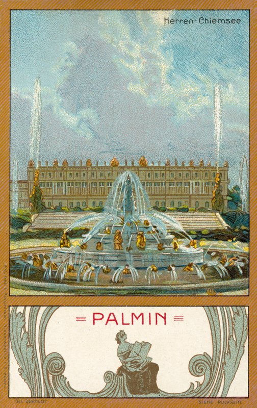 Palácio Herrenchiemsee, Baviera (chromolitho) de (after) German School