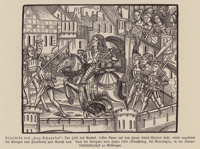 Cena de Hug Chapler, c1500 (gravura) de (after) German School