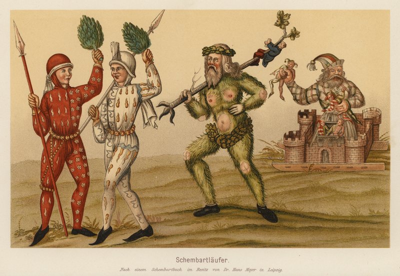 Carnaval de Schembart, Nuremberga (litografia a cores) de (after) German School