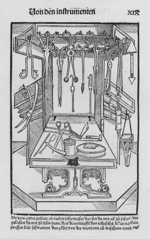 O Livro de Cirurgia de Hieronymus Brunschwig (litho) de (after) German School