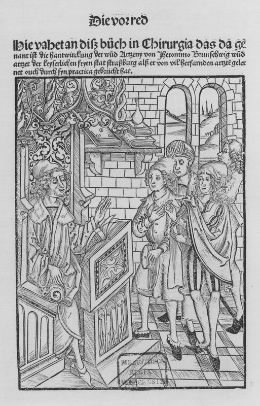 O Livro de Cirurgia de Hieronymus Brunschwig (litho) de (after) German School
