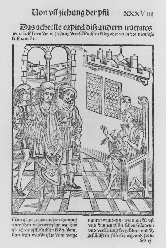 O Livro de Cirurgia de Hieronymus Brunschwig (litho) de (after) German School