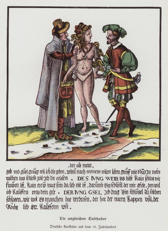 The Unequal Lovers, desenho animado alemão de (after) German School