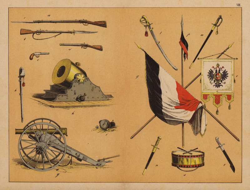 Armas (litografia a cores) de (after) German School
