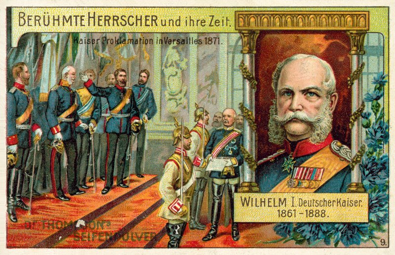 Wilhelm I proclamou Imperador da Alemanha em Versalhes de (after) German School