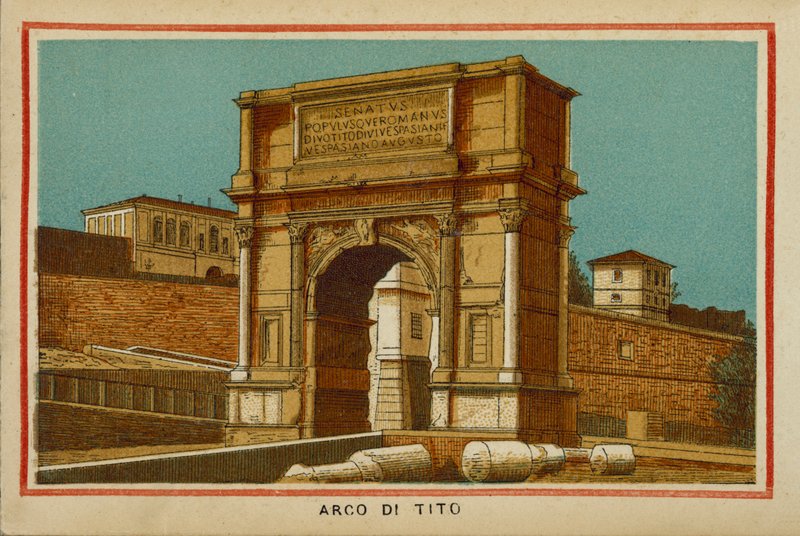 Roma / Roma: Arco de Tito (litografia a cores) de (after) Italian School