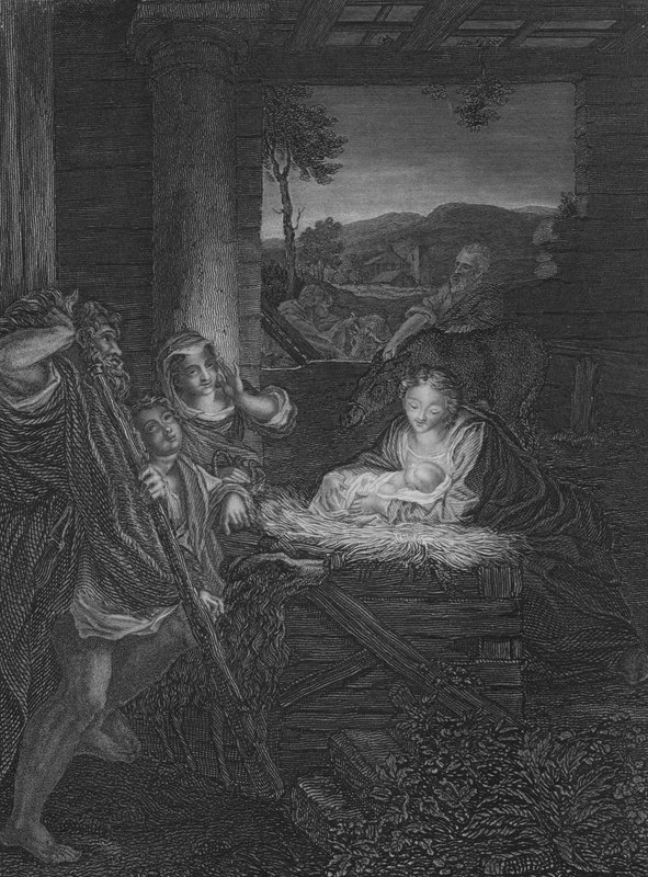 A Natividade (gravura) de (c.1489 1534) (after) Correggio