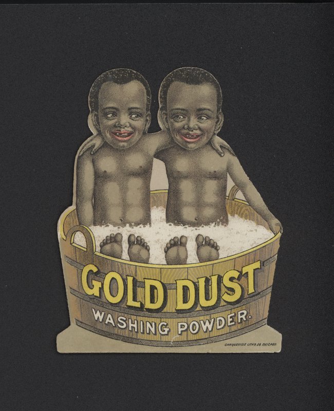 Propaganda para o sabão em pó Gold Dust de American School