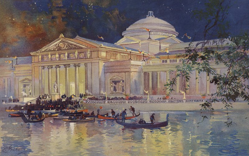 Palácio de arte à noite de American School
