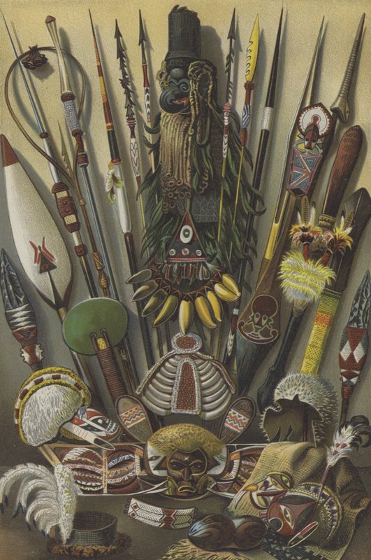Armas e instrumentos da Melanésia e da Micronésia de American School