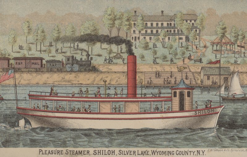 Prazer Steamer, Shiloh, Silver Lake, Wyoming Country, Nova Iorque de American School