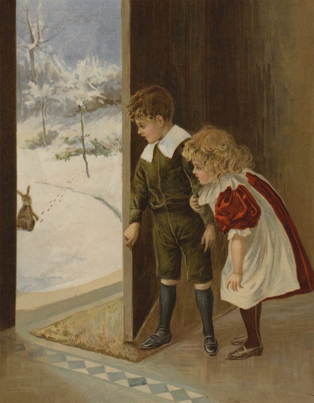 Um visitante de natal de English School