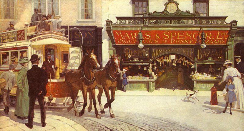 Um novo tipo de shopfront com janelas para abrir ou fechar, 1905 de English School