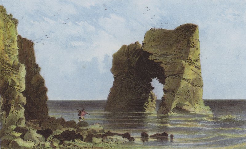 Rocha arqueada, baía de água doce de English School