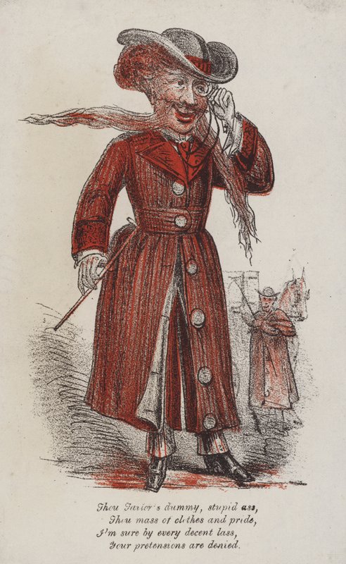 Caricatura de um dândi de English School