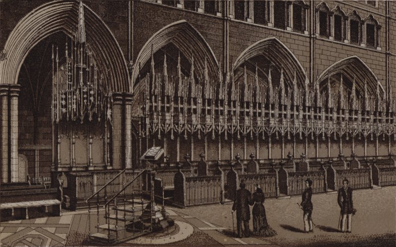 Catedral de Chester, o trono dos bispos de English School