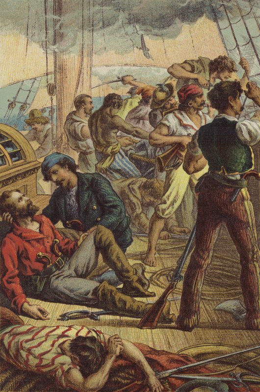 Garibaldi ferido a bordo do Scano Pilla de English School