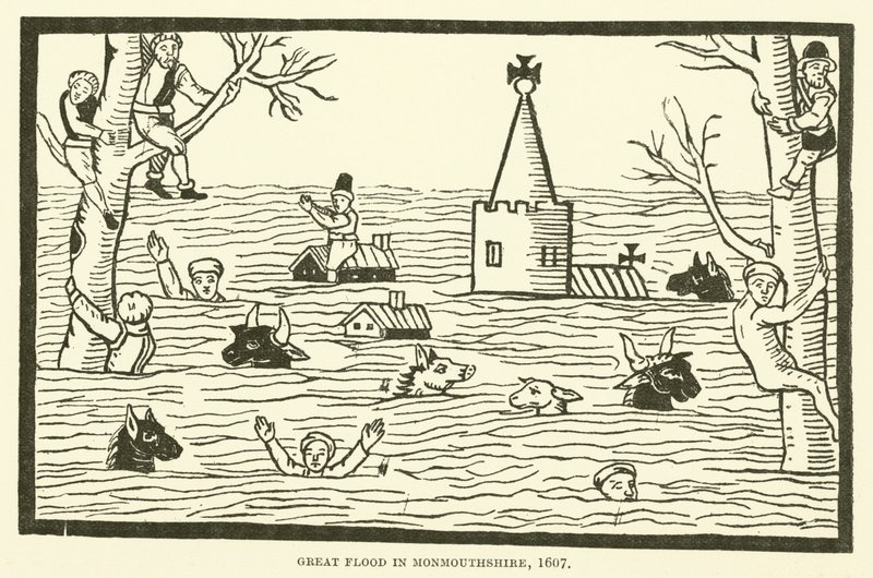Grande inundação em Monmouthshire, 1607 de English School