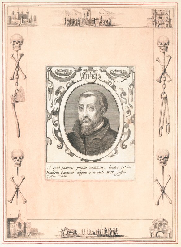 Henry Garnet, executado para o lote de pólvora, 3 de maio de 1606 de English School