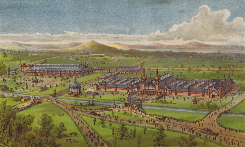 Exposição Internacional, Edimburgo, 1890, abriu na quinta-feira, 1 de maio, por SAR o Duque de Edimburgo, KG de English School
