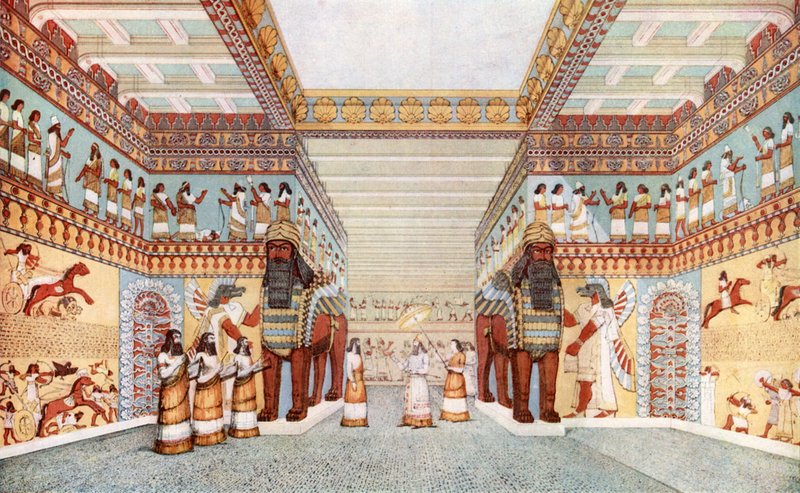 Pompa e circunstância no palácio de um rei assírio de English School