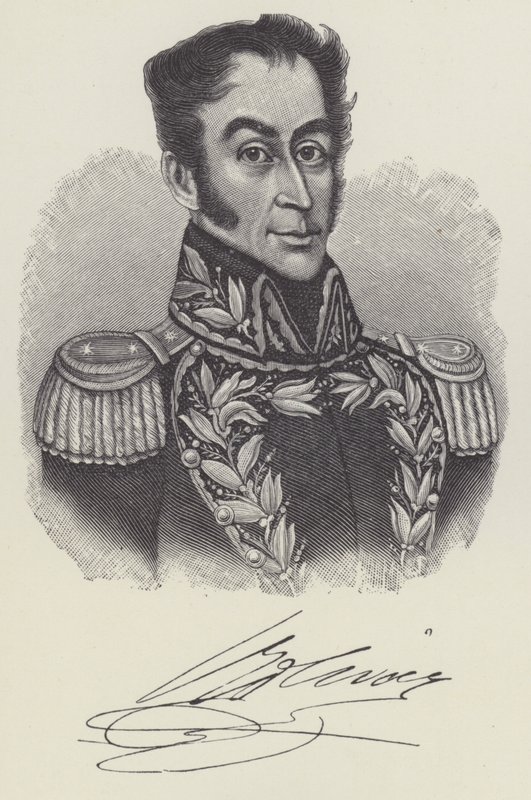 Simon Bolivar, militar e líder político venezuelano de English School
