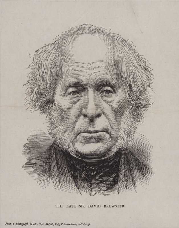 Sir David Brewster, físico escocês, matemático e astrônomo de English School