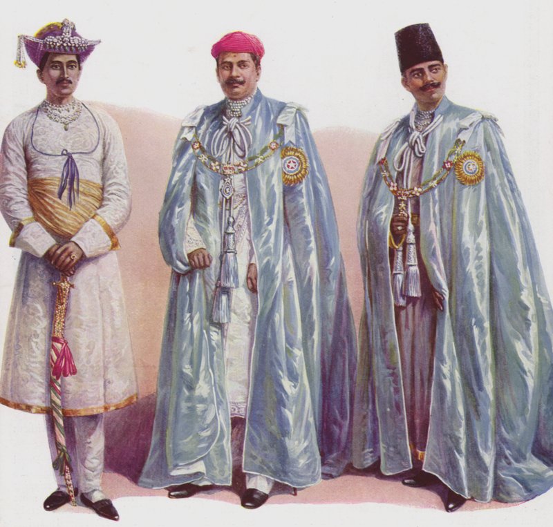 Alguns dos príncipes indianos presentes na Coroação de English School