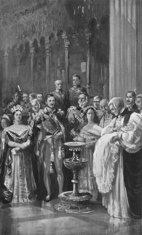 O batismo do rei Edward em St. Georges Chapel, Windsor, 1842 de English School