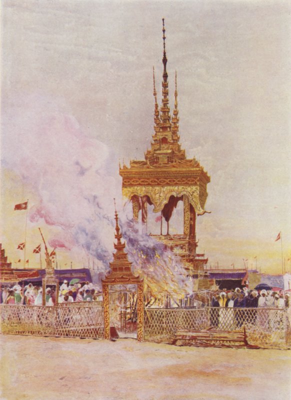 A cremação de um pongyi de English School