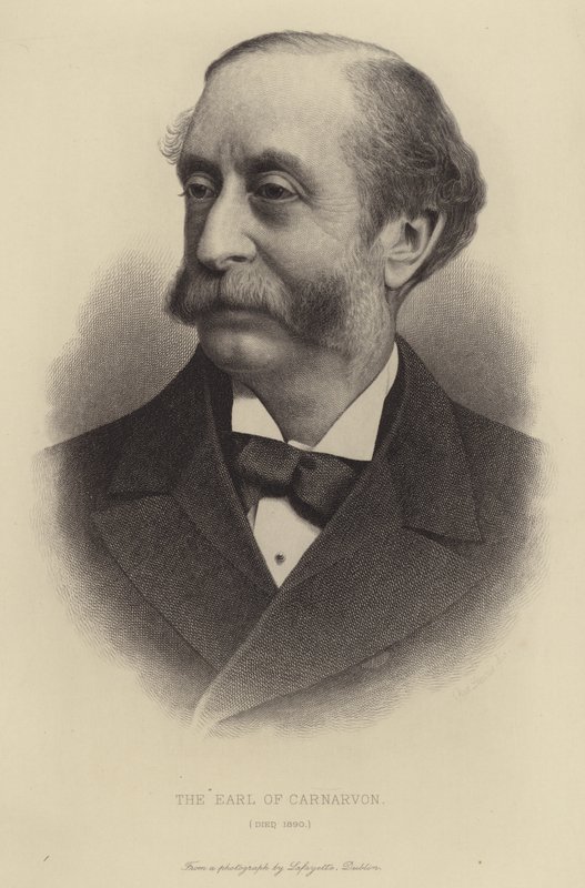 O conde de Carnarvon, morreu em 1890 de English School