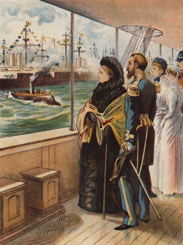 A revisão naval do jubileu em Spithead, 1897 de English School