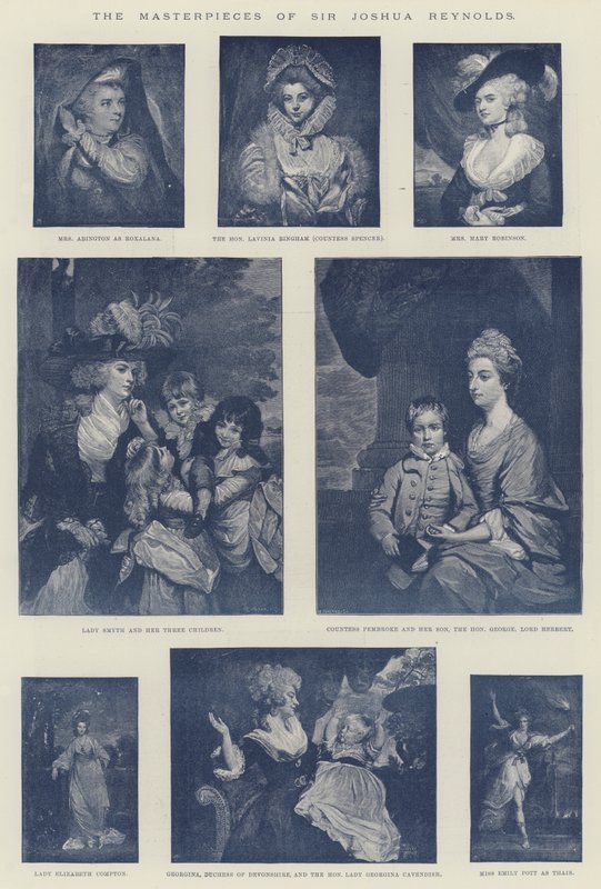 As obras-primas de Sir Joshua Reynolds de English School