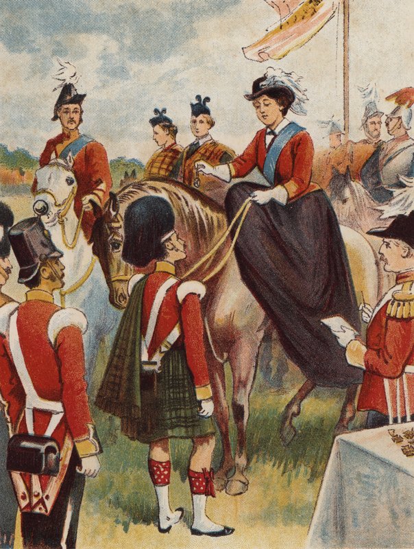 A Rainha distribuindo a Victoria Cross de English School