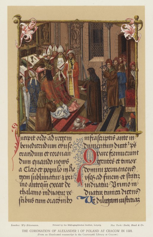 A coroação de Alexandre I da Polônia em Cracóvia, em 1501 de English School