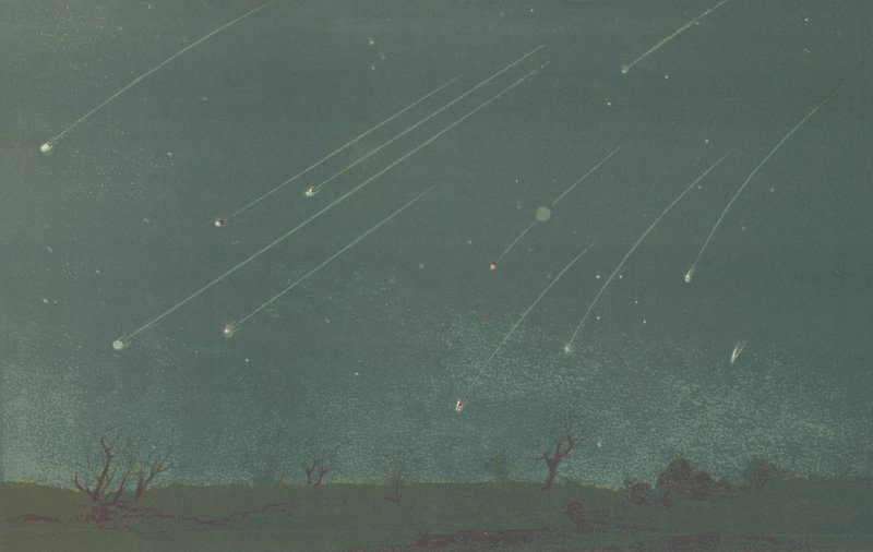A chuva de meteoros de novembro de 1866 de English School