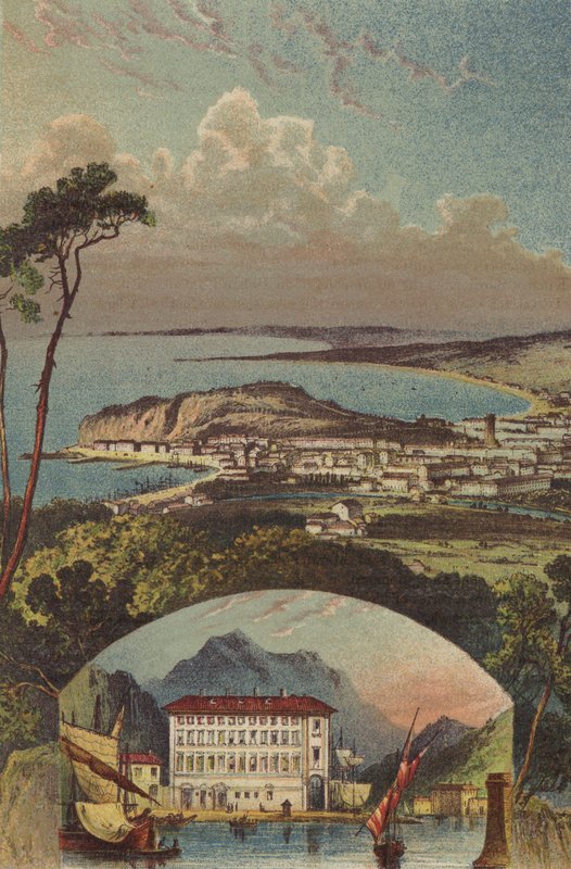 Vista de Nice, a casa em que Garibaldi nasceu em Nice de English School