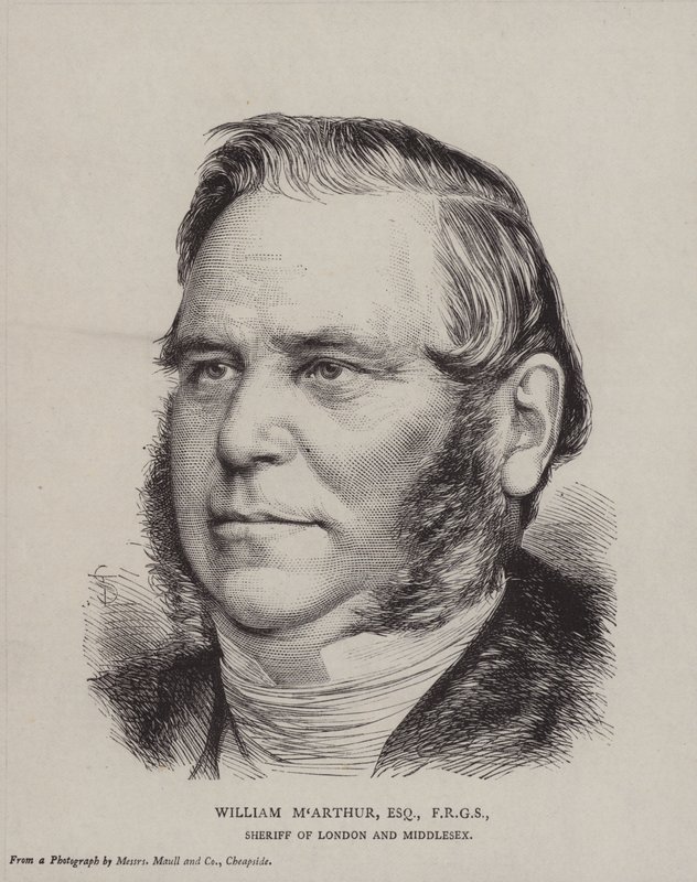 William McArthur (1809-1887), empresário irlandês, Lord Mayor de Londres em 1880 de English School