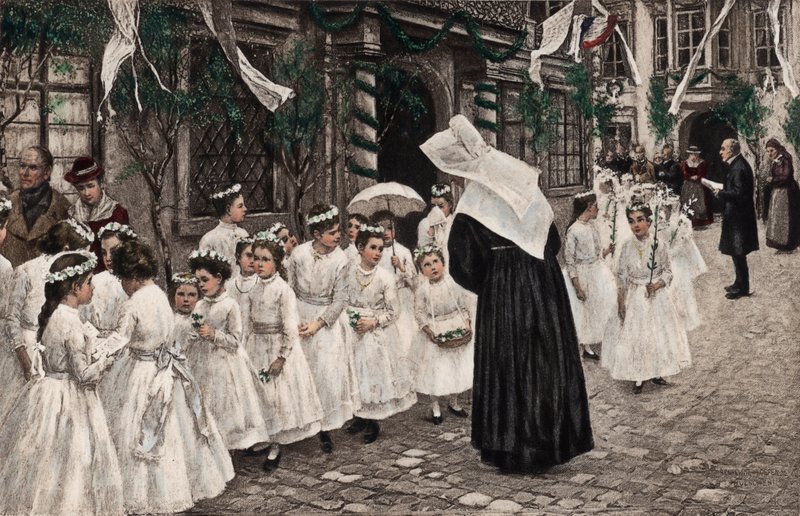 Procissão Católica (fotogravura a cores) de European School