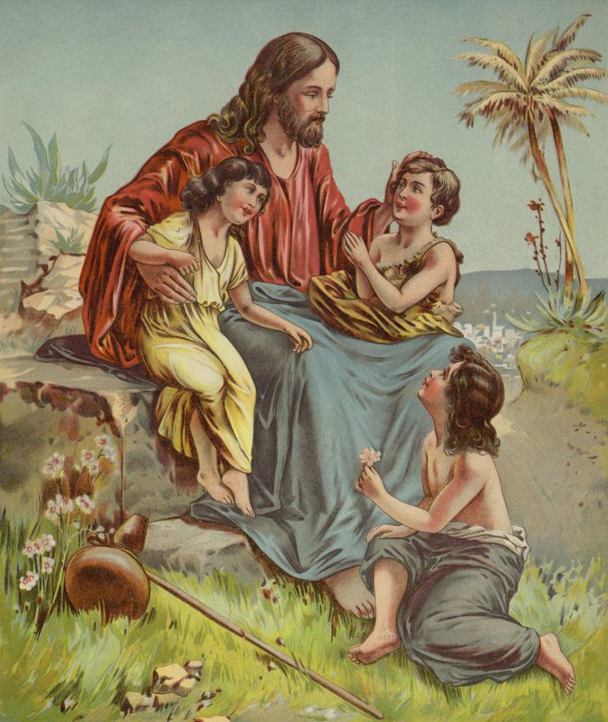 Jesus cristo, com, crianças de European School
