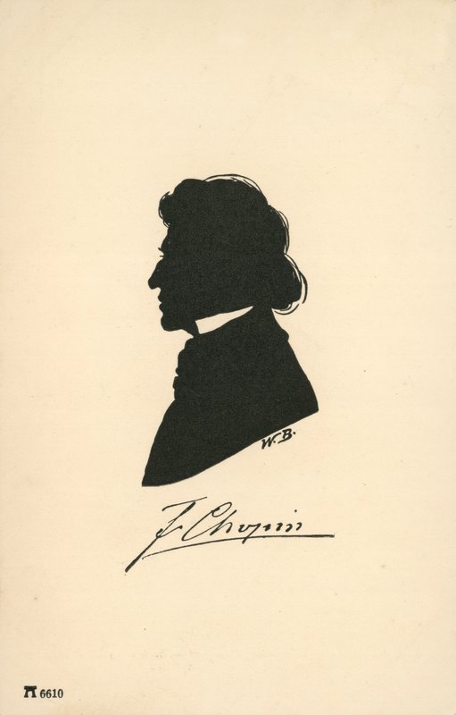 Silhueta de Frederic Chopin de European School