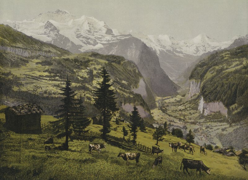 Wengen e o vale de Lauterbunnen, Bernese Oberland, Suíça de European School