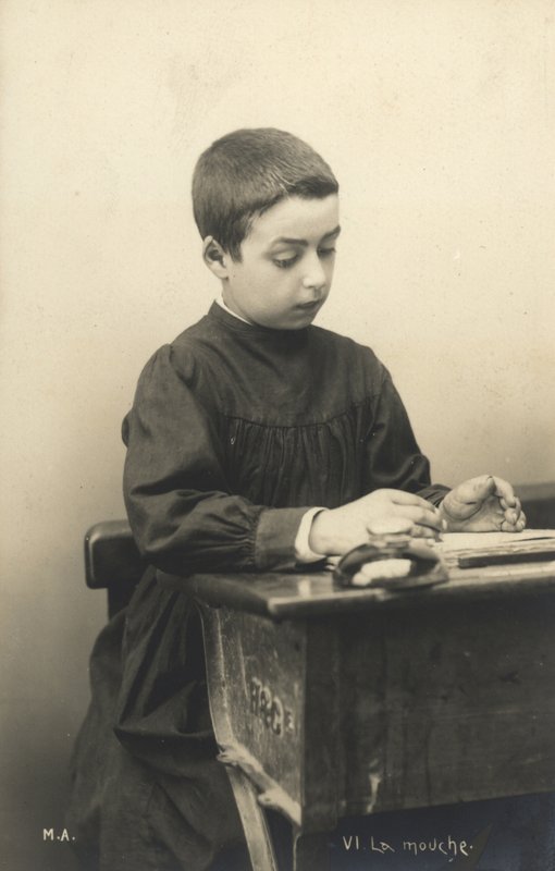 Criança, escrivaninha de French Photographer