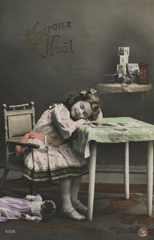 Cartão natal, com, menininha de French Photographer